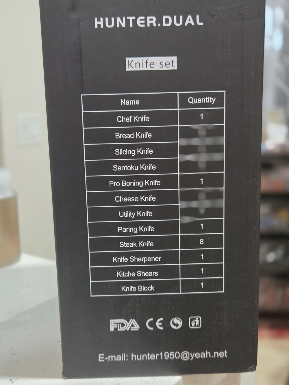 Hunter DF-15 PRO MAX 19-Piece Knife Set - Black
